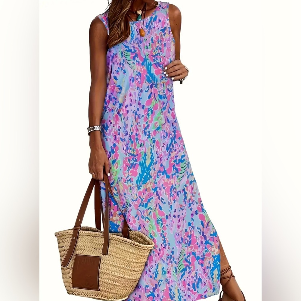 Palm Springs Floral Maxi Swim Martine Cover-Up Dress